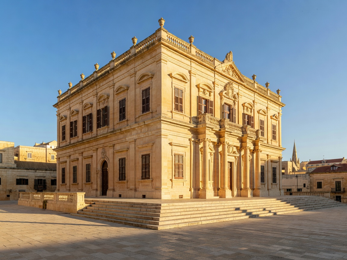 Auberge de Castille in Valletta, the official Office of the Prime Minister of the Republic of Malta