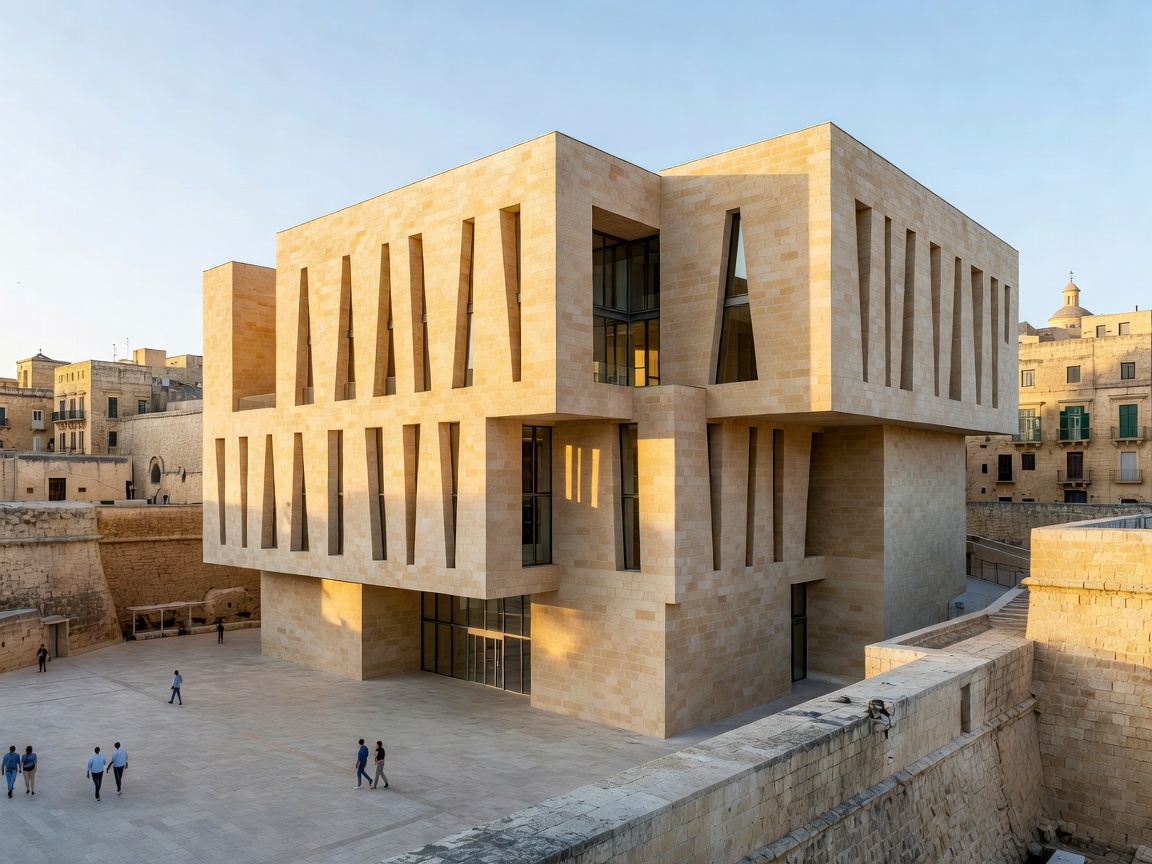 The contemporary Maltese Parliament building designed by Renzo Piano in Valletta representing modern statehood